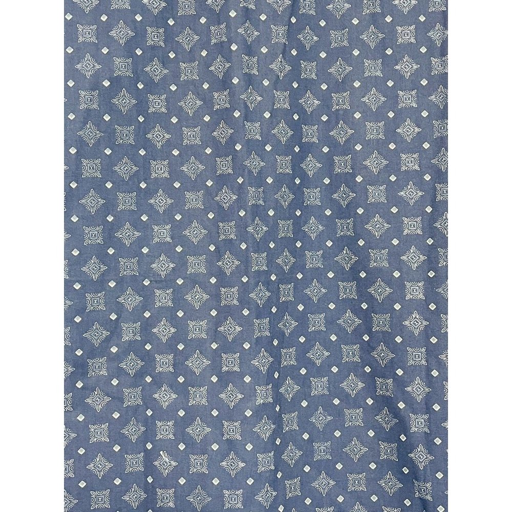 KEY Elements Vintage Short Sleeve Button Down Shirt Blue White Retro M Cotton - Picture 6 of 9